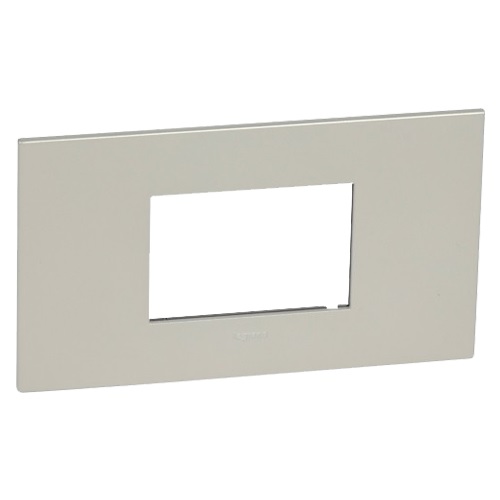 Legrand Arteor Pearl Aluminium Cover Plate With Frame For Shaver Socket, 3 M, 5750 71